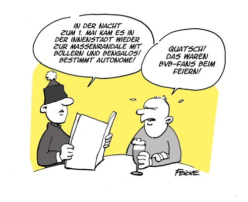 Cartoon: 1. Mai (medium) by FEICKE tagged uefa,bundesliga,fussball,league,champions,klopp,jürgen,demonstration,arbeit,der,tag,erster,mai,randale,autonome,trainer,dortmund,borussia,bvb,bvb,borussia,dortmund,trainer,autonome,randale,mai,erster,tag,der,arbeit,demonstration,jürgen,klopp,champions,league,fussball,bundesliga,uefa