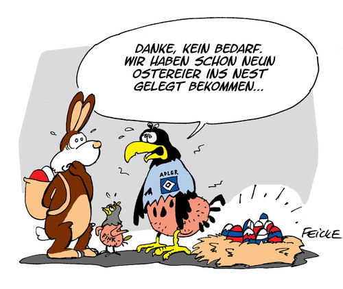 Adler Fink und Osterhase