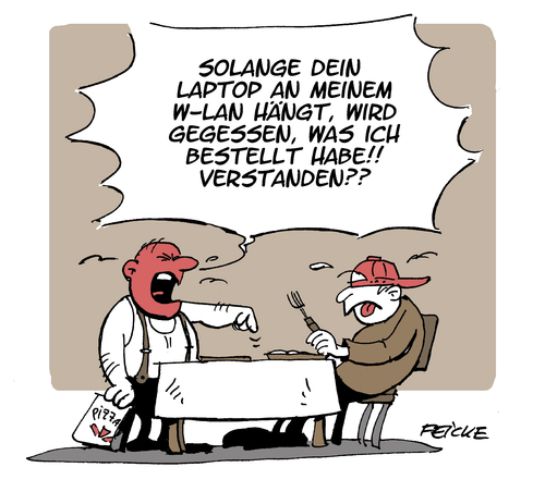 Cartoon: Deine Füße (medium) by FEICKE tagged erziehung,eltern,gehorchen,deine,füße,unter,meinem,tisch,next,generation,wlan,internet,neue,medien,laptop,erziehung,eltern,gehorchen,deine,füße,unter,meinem,tisch,next,generation,wlan,internet,neue,medien,laptop