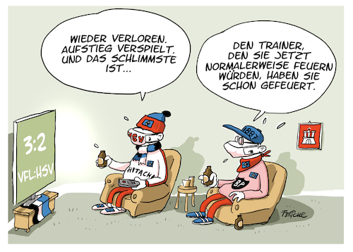 Cartoon: HSV Aufstieg verspielt (medium) by FEICKE tagged hamburg,hsv,sportverein,vorstand,krise,nichtaufstieg,bundesliga,niederlage,rückrunde,hrubesch,nürnberg,feicke,hamburg,hsv,sportverein,vorstand,krise,nichtaufstieg,bundesliga,niederlage,rückrunde,hrubesch,nürnberg,feicke