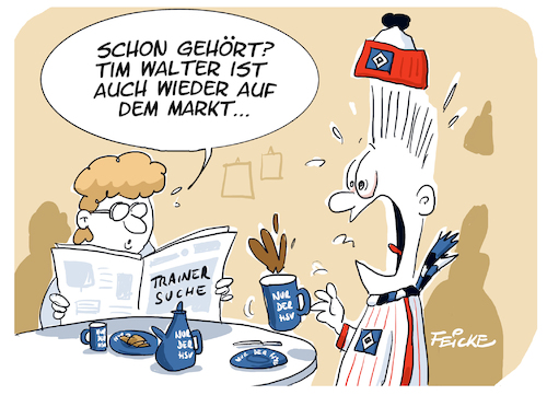 HSV Tim Walter auf dem Markt HSV Tim Walter auf dem Markt