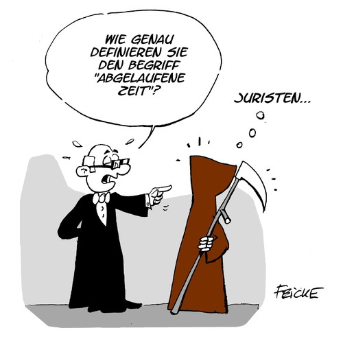 Cartoon: Im Angesicht (medium) by FEICKE tagged einhundert,angesicht,zeit,subsumtion,definiton,ableben,rechtswissenschaft,jura,tod,staatsanwalt,gericht,rechtsanwalt,anwalt,richter,jurist,cartoons,jurist,richter,staatsanwalt,tod,jura,rechtswissenschaft,gericht,ableben,definiton,subsumtion,zeit,angesicht,einhundert,cartoons