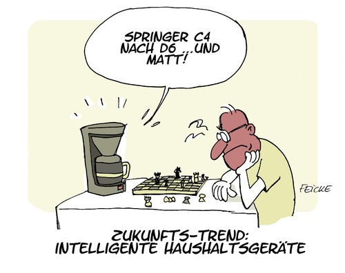 Cartoon: Intelligente Haushaltsgeräte (medium) by FEICKE tagged ifa,berlin,internationale,funkausstellung,2014,technik,zukunft,modern,geräte,ifa,berlin,internationale,funkausstellung,2014,technik,zukunft,modern,geräte