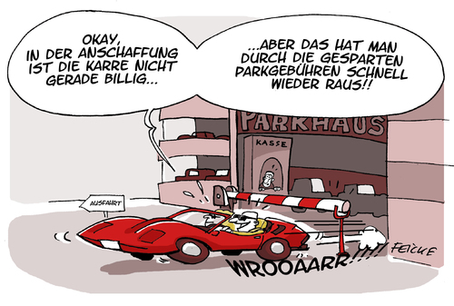 Cartoon: Lambo (medium) by FEICKE tagged lamborghini,auto,speed,rasen,parken,parkhaus,bolide,lamborghini,auto,speed,rasen,parken,parkhaus,bolide