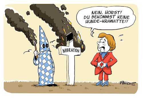 Cartoon: Mutter aller Probleme (medium) by FEICKE tagged cdu,csu,union,seehofer,migration,flüchtlinge,merkel,afd,gauland,cdu,csu,union,seehofer,migration,flüchtlinge,merkel,afd,gauland