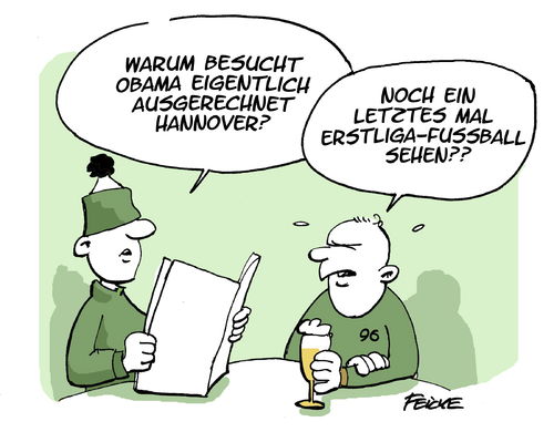 Cartoon: Obama in Hannover (medium) by FEICKE tagged obama,cebit,hannover,besuch,messe,ttip,fussball,fußball,96,abstieg,bundesliga,obama,cebit,hannover,besuch,messe,ttip,fussball,fußball,96,abstieg,bundesliga