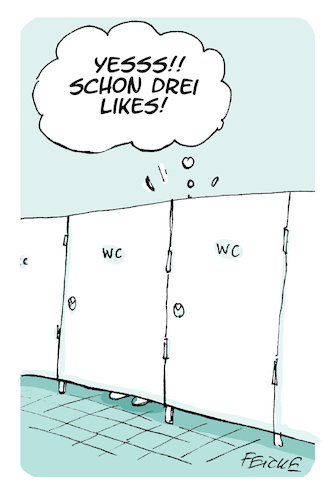 Cartoon: Posting (medium) by FEICKE tagged wc,toilet,facebook,posten,wc,toilet,facebook,posten