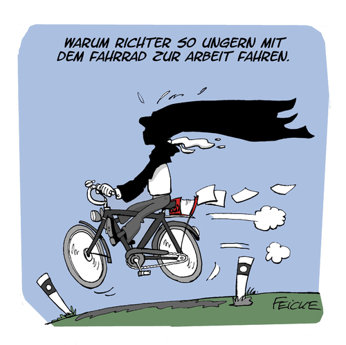 Cartoon: Richter und Räder (medium) by FEICKE tagged jursit,richter,rechtsanwalt,robe,gericht,arbeit,weg,fahrrad,feicke,jursit,richter,rechtsanwalt,robe,gericht,arbeit,weg,fahrrad,feicke