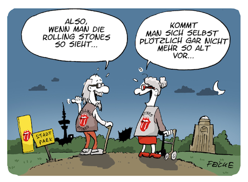 Rolling Stones in Hamburg By FEICKE | Media & Culture Cartoon | TOONPOOL