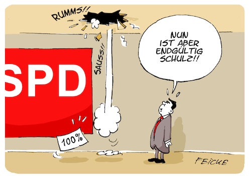 Cartoon: Schulz durch die Decke (medium) by FEICKE tagged martinschukz,spd,sozial,demokrat,wahl,gabriel,kandidat,vorsitzender,partei,bundestag,martinschukz,spd,sozial,demokrat,wahl,gabriel,kandidat,vorsitzender,partei,bundestag