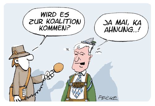 Cartoon: Sondierungschance (medium) by FEICKE tagged csu,seehofer,bayrisch,sprache,wortwitz,csu,seehofer,bayrisch,sprache,wortwitz