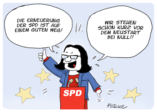 Cartoon: SPD Erneuerung (medium) by FEICKE tagged spd,sozi,sozialdemokratie,nahles,europa,wahl,desaster,spd,sozi,sozialdemokratie,nahles,europa,wahl,desaster
