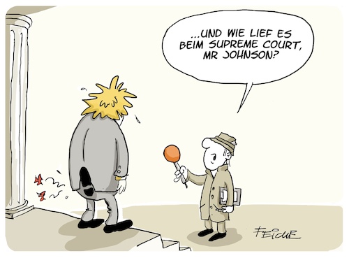 Cartoon: Supreme court (medium) by FEICKE tagged johnson,boris,prime,minister,brexit,groß,britannien,briten,england,niederlage,gericht,supreme,court,johnson,boris,prime,minister,brexit,groß,britannien,briten,england,niederlage,gericht,supreme,court