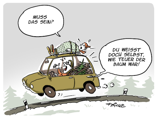 Cartoon: Teure Tanne (medium) by FEICKE tagged tanne,weihnachten,baum,advent,tannenbaum,wald,auto,tanne,weihnachten,baum,advent,tannenbaum,wald,auto