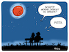 Cartoon: Blutmond (small) by FEICKE tagged mond,phänomen,blutmond,blut,rot,romanze,romantisch,romantik,paar,liebe,essen,pizza