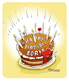 Cartoon: Bum Bum 50 (small) by FEICKE tagged boris,becker,bum,bobele,50,jahre,geburtstag,pfand,pleite,insolvent