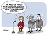 Cartoon: Integrationsgesetz (small) by FEICKE tagged merkel,cdu,gabriel,spd,seehofer,csu,koalition,gesetz,integration,streit
