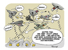 Cartoon: Kein Kriegseinsatz (small) by FEICKE tagged syrien,bundeswehr,luftwaffe,aufklärung,verbündete,bombe,krieg,bundestag,mandat,uno,vereinte,nation,wortklauberei