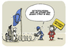 Cartoon: Refugees welcome (small) by FEICKE tagged asyl,merkel,europa,union,grenze,flucht,fluechtlinge,syrien,bürgerkrieg,kontrolle,abschottung