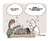 Cartoon: Schach den Veganern (small) by FEICKE tagged schach,eröffnung,start,brett,spiel,venezianisch,vegetarisch,vegan,gemüse,gesund,gesundheit,ernährung,bio,bauer,ökologie,öko