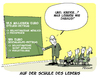 Cartoon: Schule des Lebens (small) by FEICKE tagged steuer,hinterziehung,betrug,selbstanzeige,sozialhilfe,widerspruch,rechtspolitik,urteil,verfahren