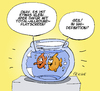 Cartoon: Total Flat Screen (small) by FEICKE tagged medien,screen,fisch,goldfisch,flat,konsum,hype,groß,led,pc