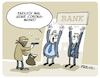 Cartoon: Überfall ohne Coronamaske (small) by FEICKE tagged corona,bank,überfall,raub,maske,schutz,gesundheit