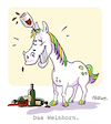 Cartoon: Weinhorn (small) by FEICKE tagged wein,einhorn,wortspiel