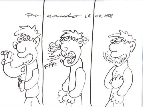 Cartoon: exessive smoking (medium) by Fernando tagged smoking,health,cigarette