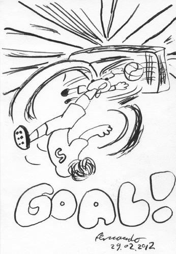 Cartoon: Goal!!! (medium) by Fernando tagged goal,football,soccer,sports