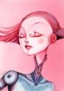 Cartoon: Cyborg (small) by Enita tagged digital,art,illustration,girl,acad,canada,calgary,photoshop,wacom