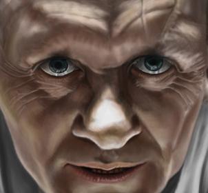 Cartoon: Hopkins Detail (medium) by jonmoss tagged anthony,hopkins,caricature,hannibal,lecter,silence,of,the,lambs