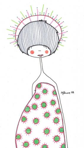 Cartoon: Fashion icon (medium) by maicen tagged illustration,drawing,art,girl,maicen,fashion,pattern