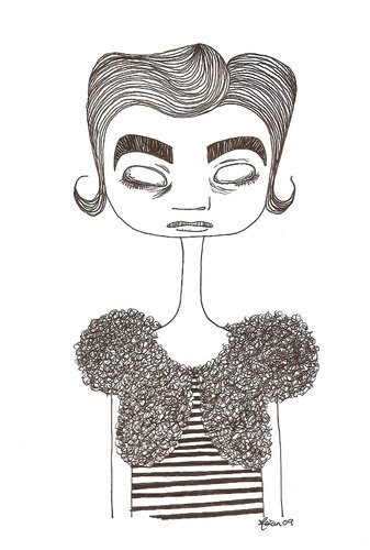 Cartoon: klara (medium) by maicen tagged illustration,drawing,art,girl,maicen,fashion,pattern