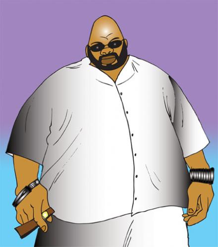 Cartoon: Suge Knight (medium) by grant tagged suge,knight,caricature