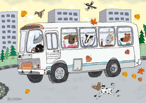 Cartoon: Maskenpflicht (medium) by Sergei Belozerov tagged corona,coronavirus,covid,maske,maskenpflicht,gesundheit,lockdown,pandemic,quarantine,bus,transport