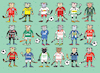 Cartoon: Bundesliga (small) by Sergei Belozerov tagged cat,football,fussball,katze,bundesliga,bayern,borussia,leipzig,bayer,wolfsburg,eintracht,werder,hoffenheim,fortuna,hertha,mainz,freiburg,schalke,augsburg,koeln,paderborb,union,ball,meisterschaft