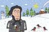 Cartoon: der Backenbart (small) by Sergei Belozerov tagged backenbart,pushkin,winter,whiskers,bullfinch,gimpel