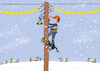Cartoon: Elektriker (small) by Sergei Belozerov tagged elektriker,girlande,garland,schmuck,beleuchtung,licht,strom,steigeisen,katze,krallen,weihnachten,christmas,cats