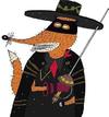 Cartoon: zorro (small) by Sergei Belozerov tagged zorro,fuchs,fox