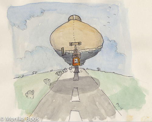 Cartoon: fat man moped Dicker auf Mofa (medium) by monika boos tagged moped,mofa,dick,mofafahrer