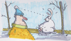 Cartoon: Wo kommt der Bommel her? (small) by monika boos tagged hasen,bommel,pelz,mode,bunny,peta,fur,fashion