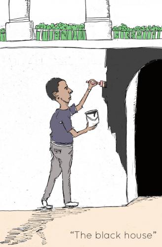 Cartoon: Obama (medium) by jannis tagged people