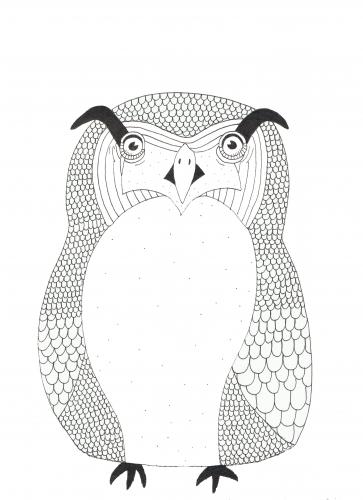 Cartoon: Owl (medium) by jannis tagged animal