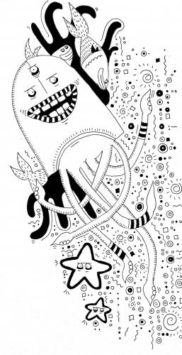 Cartoon: squid (medium) by jannis tagged animal