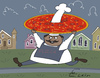 Cartoon: Buona Sera (small) by Elkin tagged pizzapitch