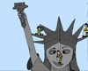 Cartoon: statue of liberty (small) by light tagged statue,liberty,usa,prisoners
