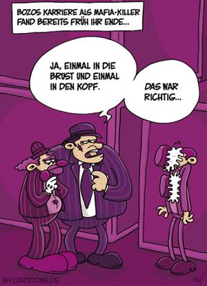 Bozo der Killer By mil | Business Cartoon | TOONPOOL