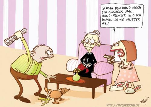 Cartoon: Hans-Helmut - die liebe Familie (medium) by mil tagged cartoon,hans,helmut,familie,mil