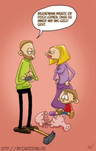Cartoon: Lektion fürs Leben (medium) by mil tagged cartoon,geld,mil